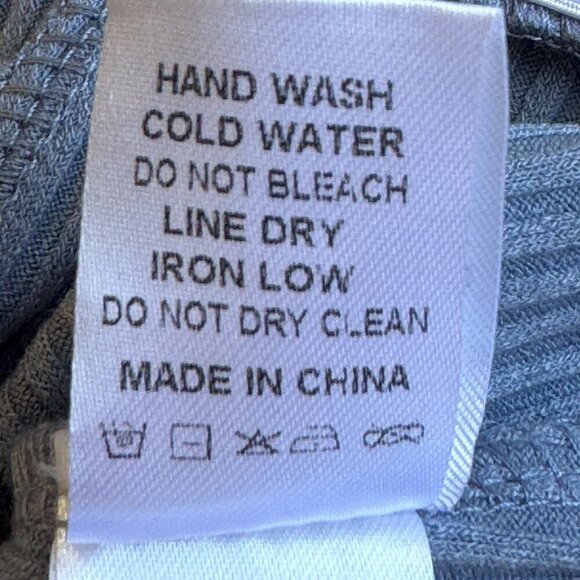 Promesa Periwinkle Bodysuit Dotted Swiss Balloon Sleeves with Flared Cuff Medium - Picture 9 of 9